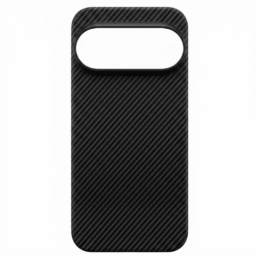 Bare back shell of Pixel 11 Pro  Case, carbon fiber texture rear cover, large camera cutout, ultra-thin aramid fiber protective phone case