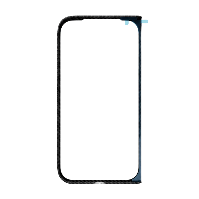 Front frame bumper of Pixel 11 Pro Fold Case, carbon fiber front bezel part for foldable screen, positioning adhesive tape details