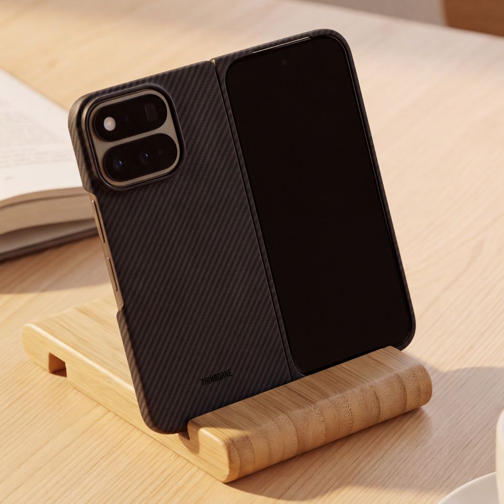 Pixel 11 Pro Fold Case - Unbelievably Thin | Aramid Fiber | Magnetic - Black