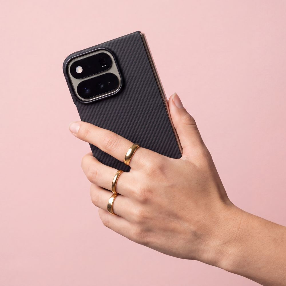 Pixel 11 Pro Fold Case - Unbelievably Thin | Aramid Fiber | Magnetic - Black