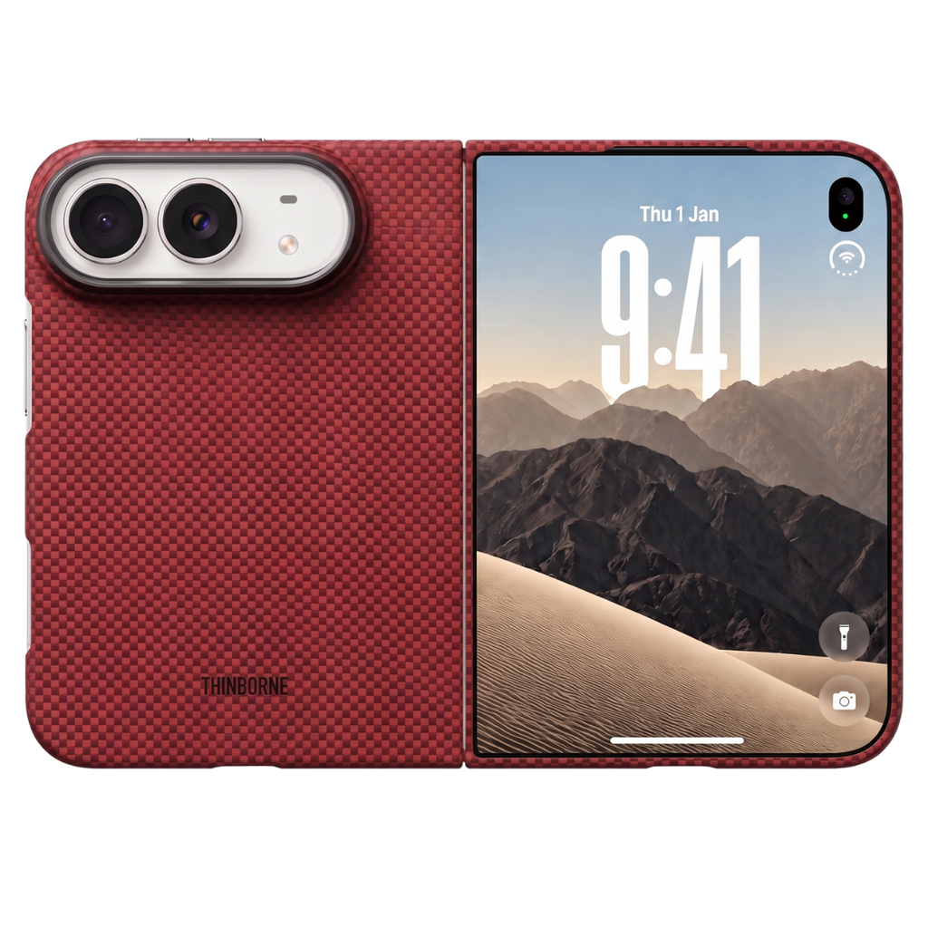 iPhone Duo Case - Super Thin | Aramid Fiber | MagSafe - Crimson ...