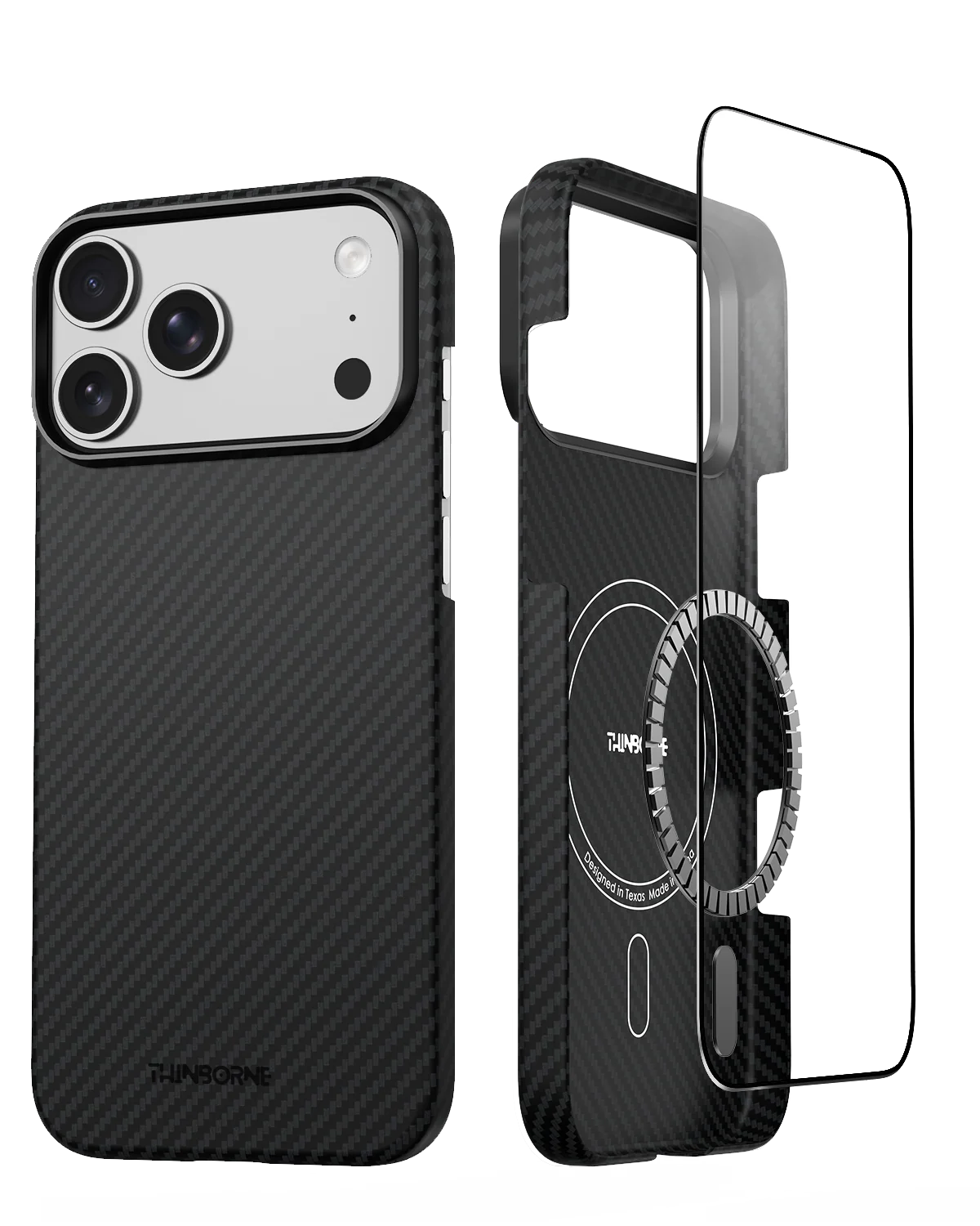 Thinborne iPhone 18 Pro Aramid Fiber Case, MagSafe Ultra Slim Protective Cover