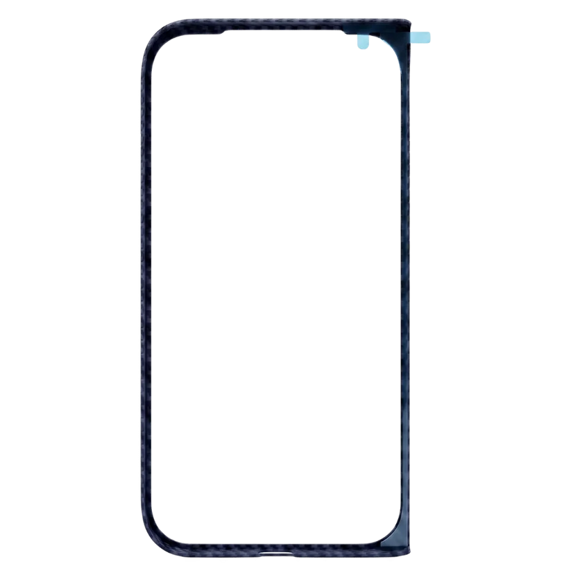 Blue woven aramid fiber front frame for Pixel 11 Pro Fold Case, ultra thin foldable phone front bumper, white background product shot