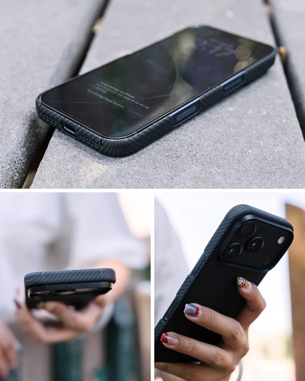 Thinborne black iPhone 18 Pro Case, aramid fiber protective cover for outdoor daily use