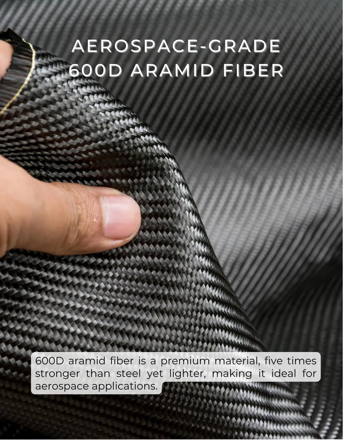 Aerospace grade navy aramid fiber material for iPhone 18 Pro Case, woven texture close-up