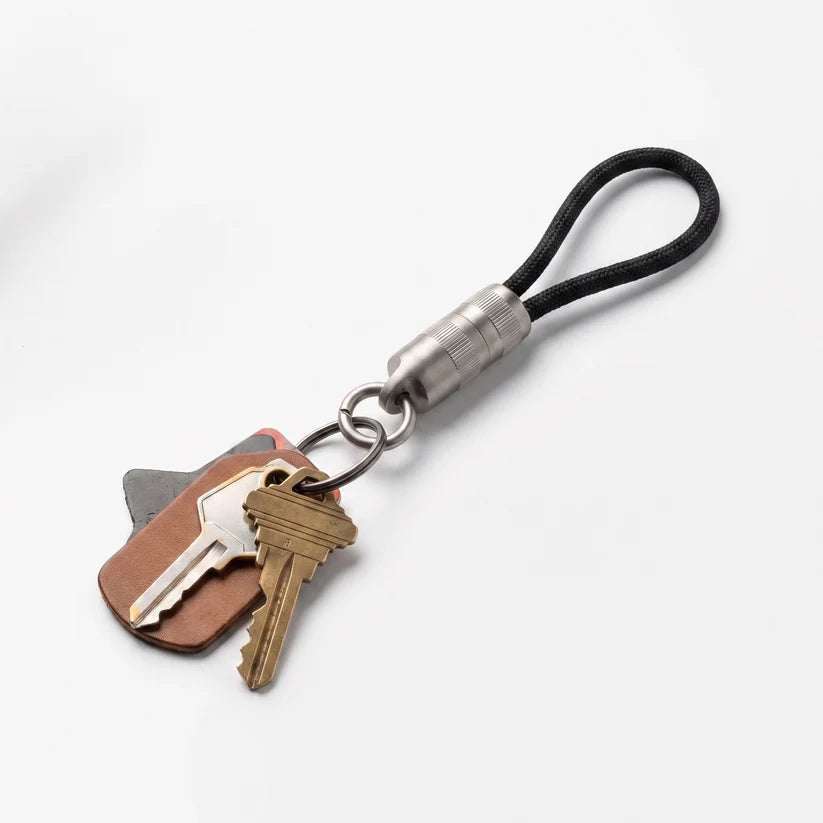 Ultra Short Keychain Cable attached to house keys, portable braided mini charging cable keychain